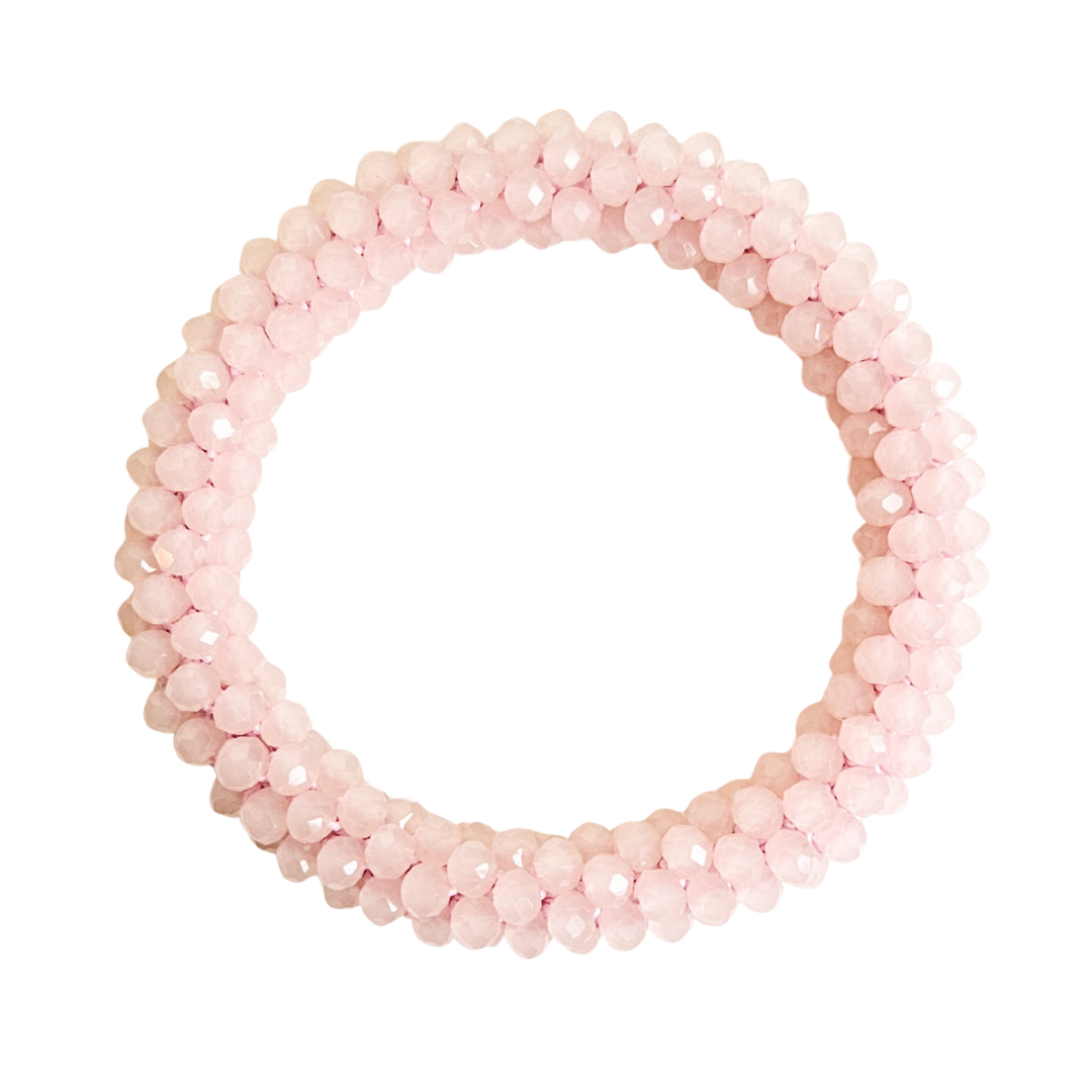 Roll On Facet Armband | Ice Light Pink