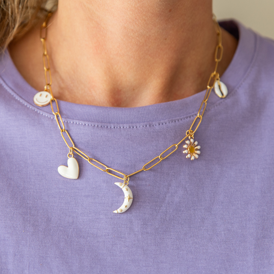Gliederkette mit Charms | Mond