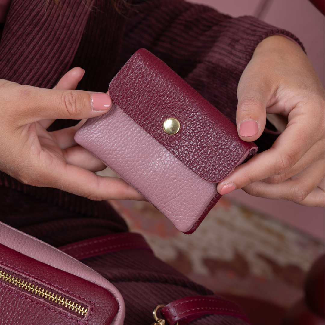Portemonnee Jule | Burgundy - Oud Roze