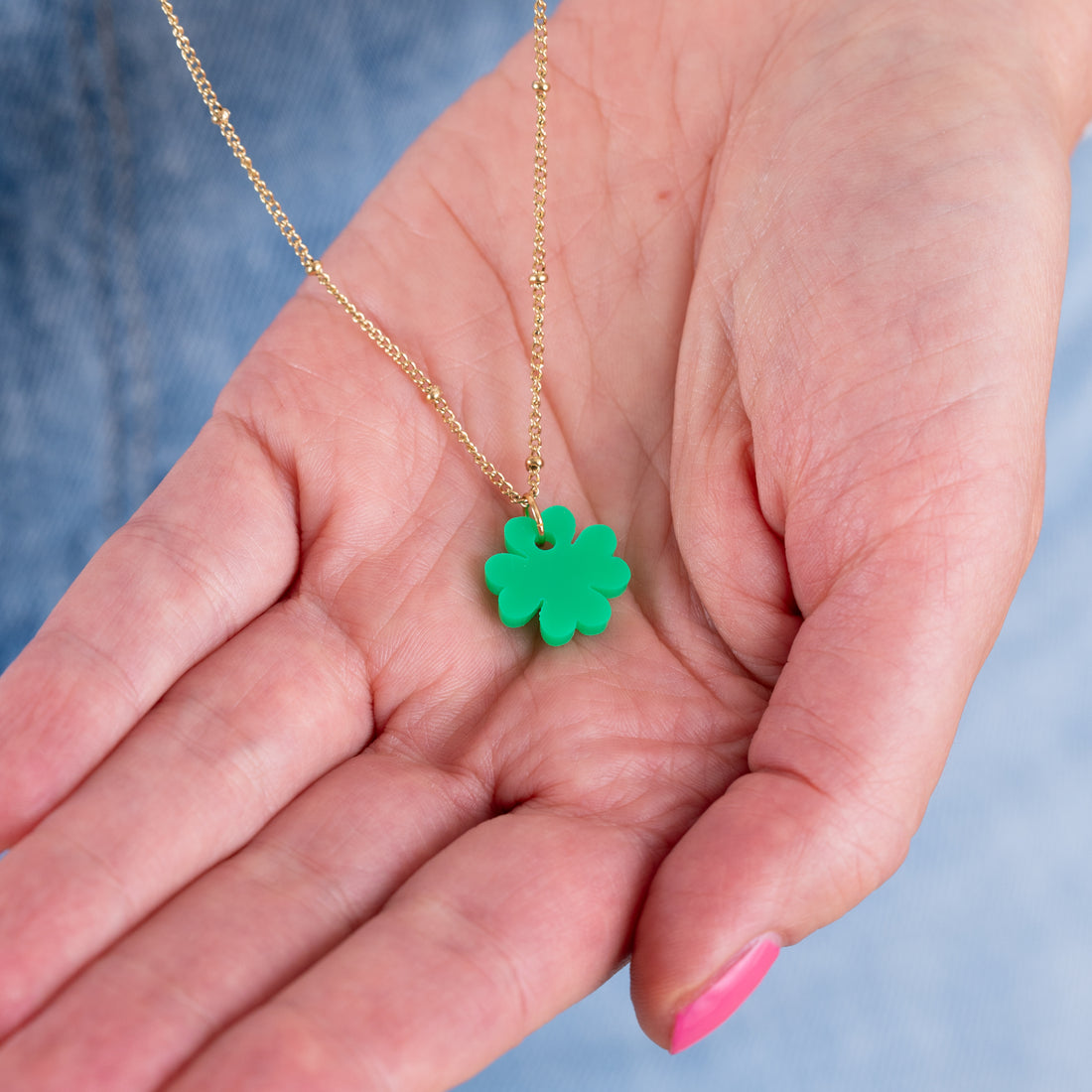 Ketting Lume Charms | Klavertje Green