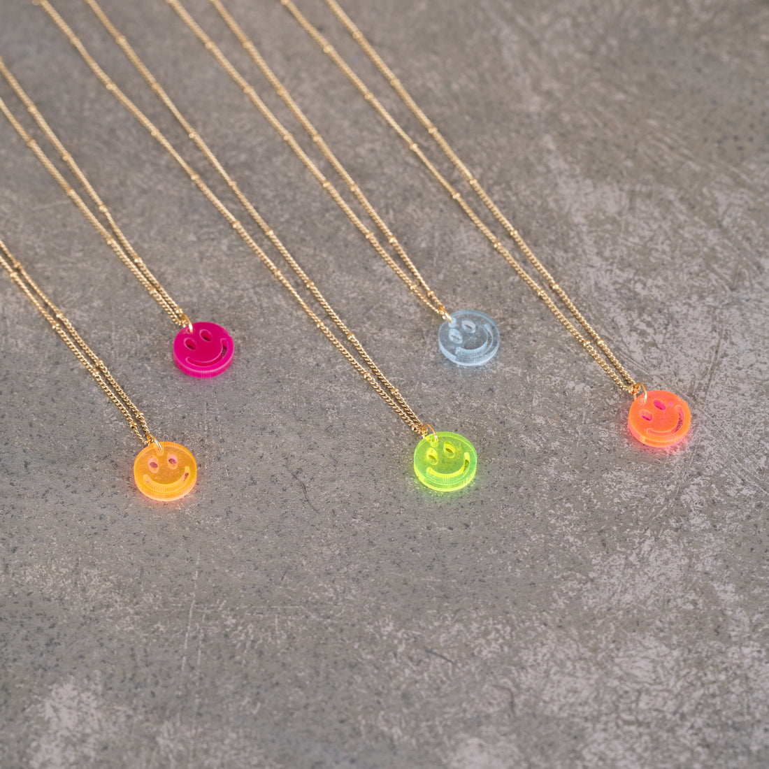 Ketting Lume Charms | Smile Neon Pink Gold