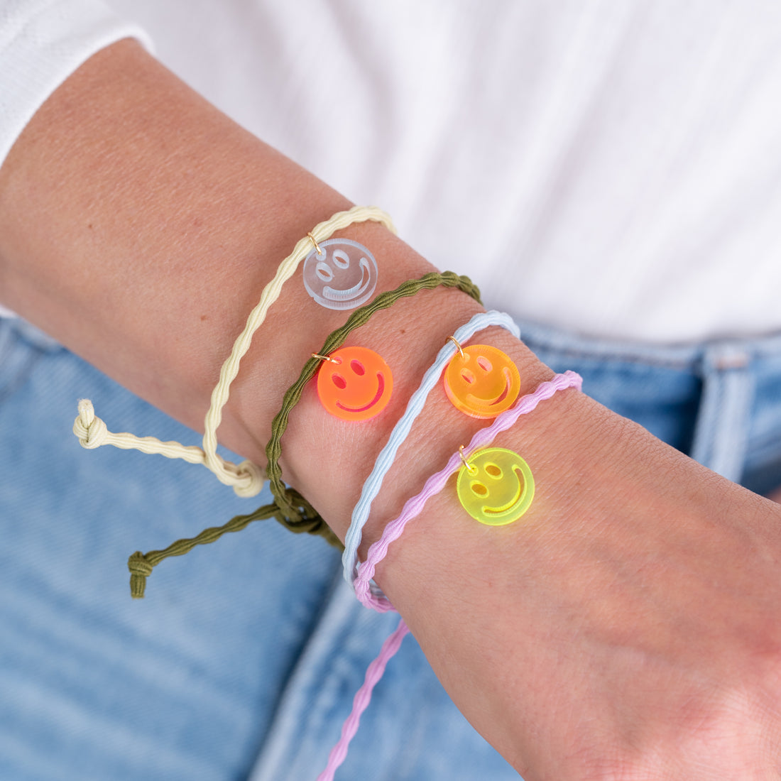 Armband  Lume Charms | Smile - Neon Yellow
