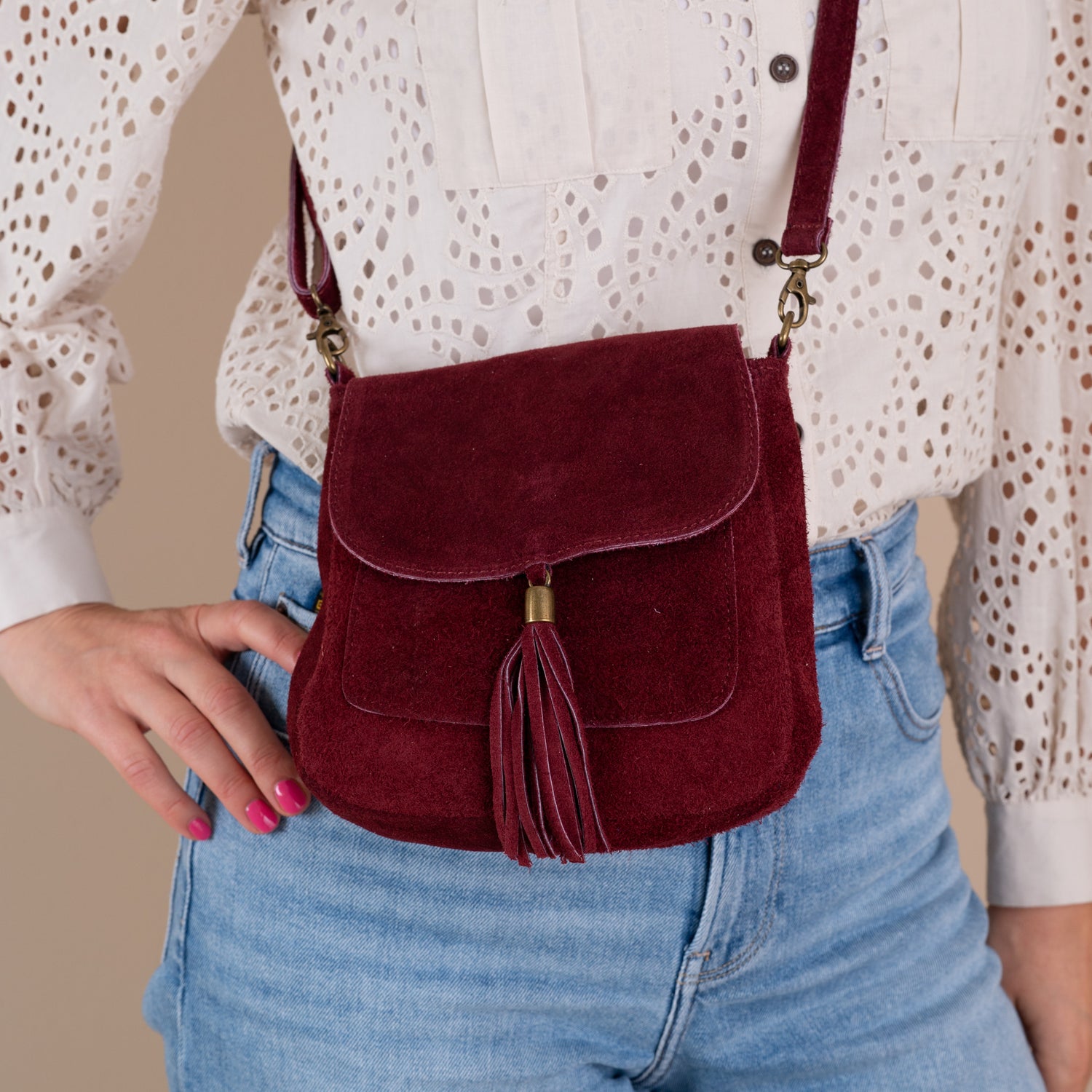 Schoudertas Lieve | Burgundy