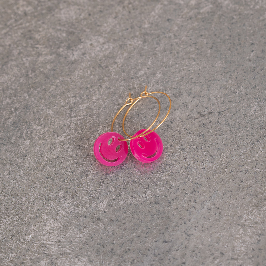 Oorbellen Hoops Lume Charms | Smile Fuchsia