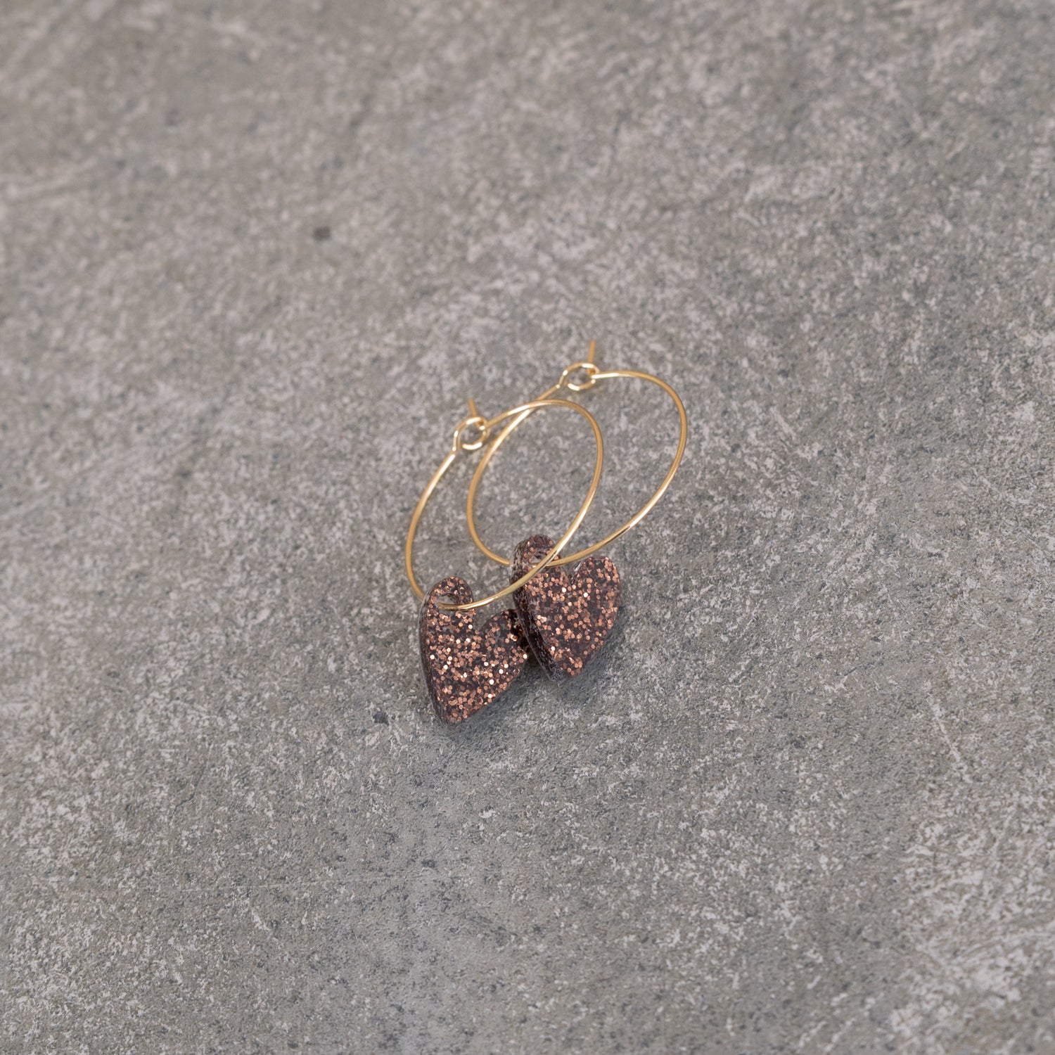 Earrings Creoles Bright Pink | Gold