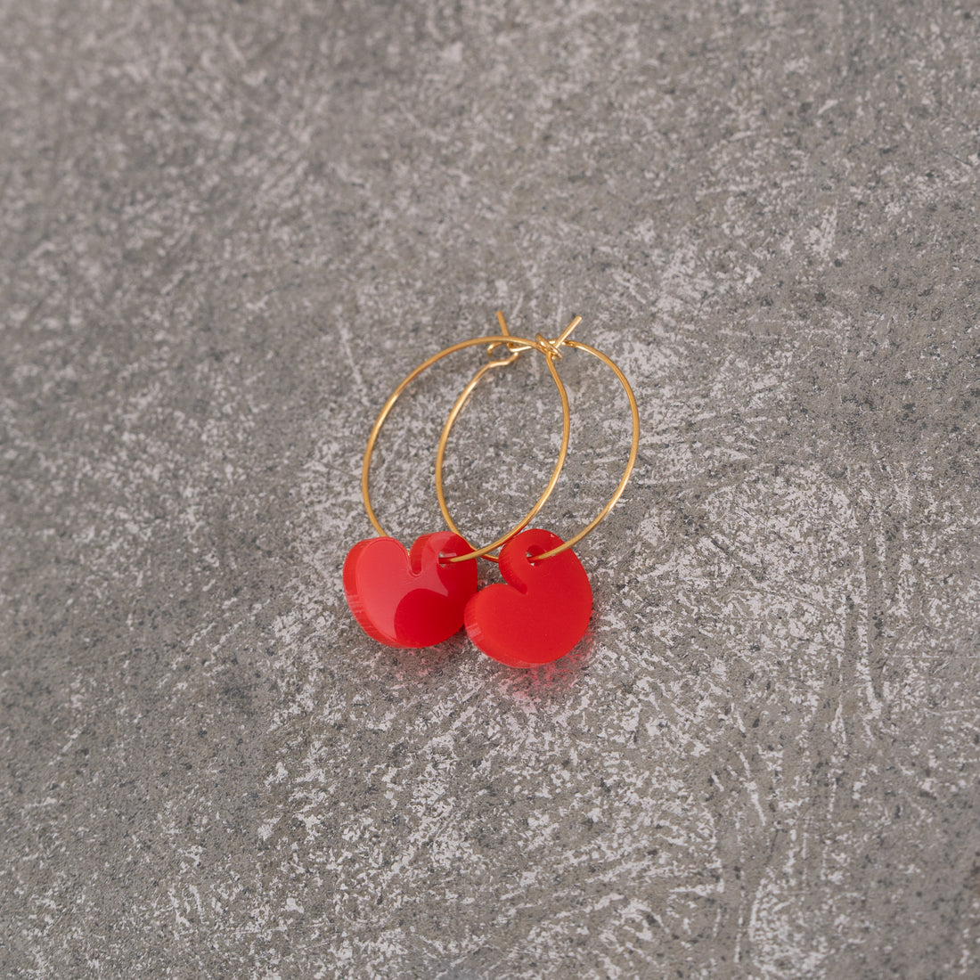 Oorbellen Hoops Lume Charms | Pompeblêdsjes Rood