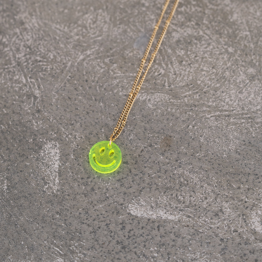 Ketting Lume Charms | Smile Neon Yellow Gold