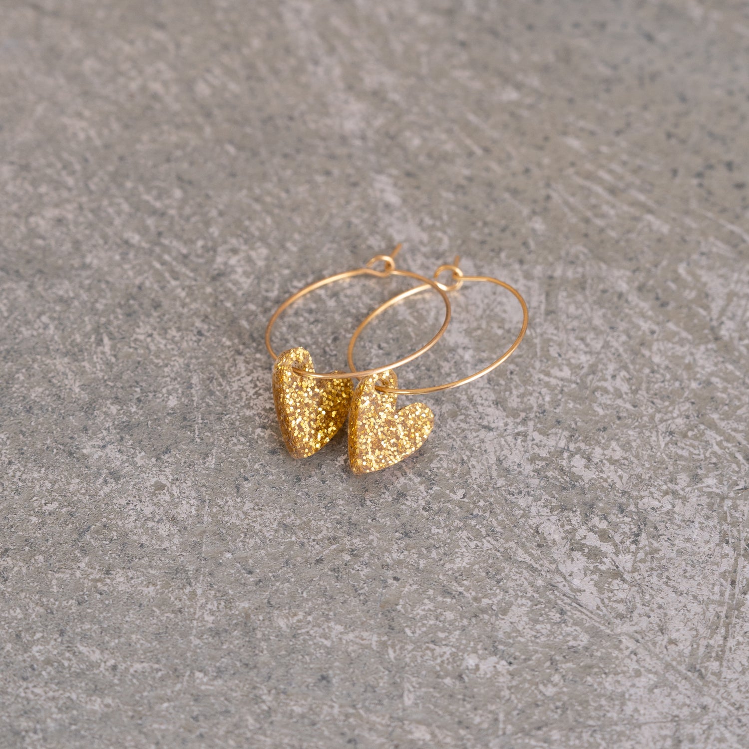 Ohrringe Creolen Leuchtendes Pink | Gold