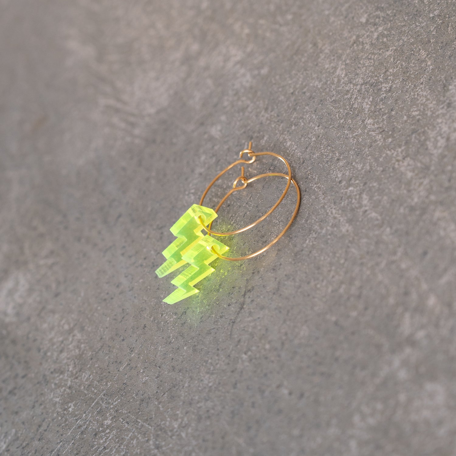 Earrings Creoles Bright Pink | Gold