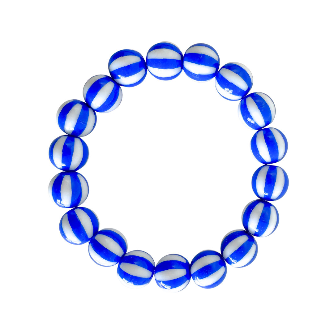 Bold Beads Armband Beach | Kobalt - 12 mm