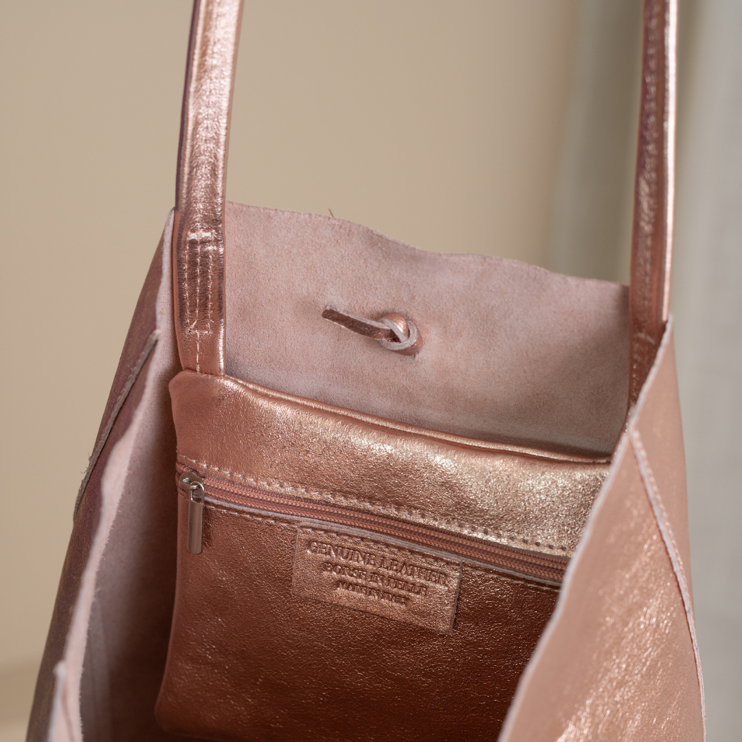 Shopper (Leder) Liene | Rosé Metallic