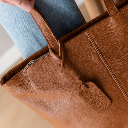 Leder Shopper Diede | Camel