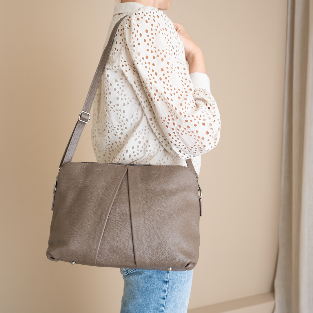 Hand-/Umhängetasche Dione | Taupe