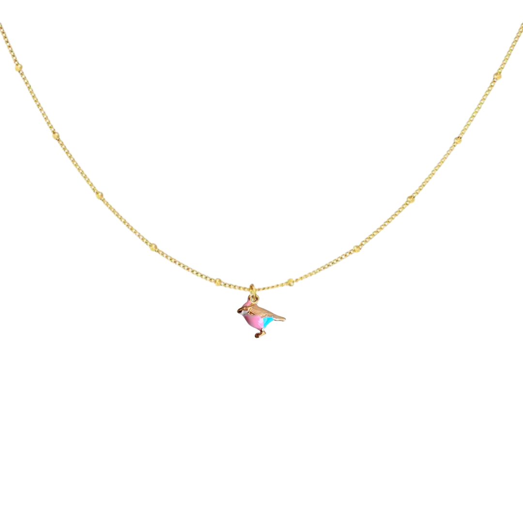 Ketting Bird | Pink