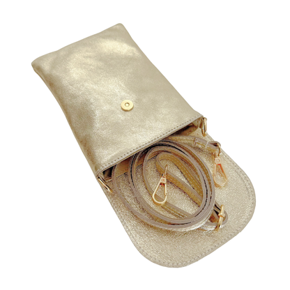 Handytasche Maike (Leder) 2 Fächer | Grasgrün