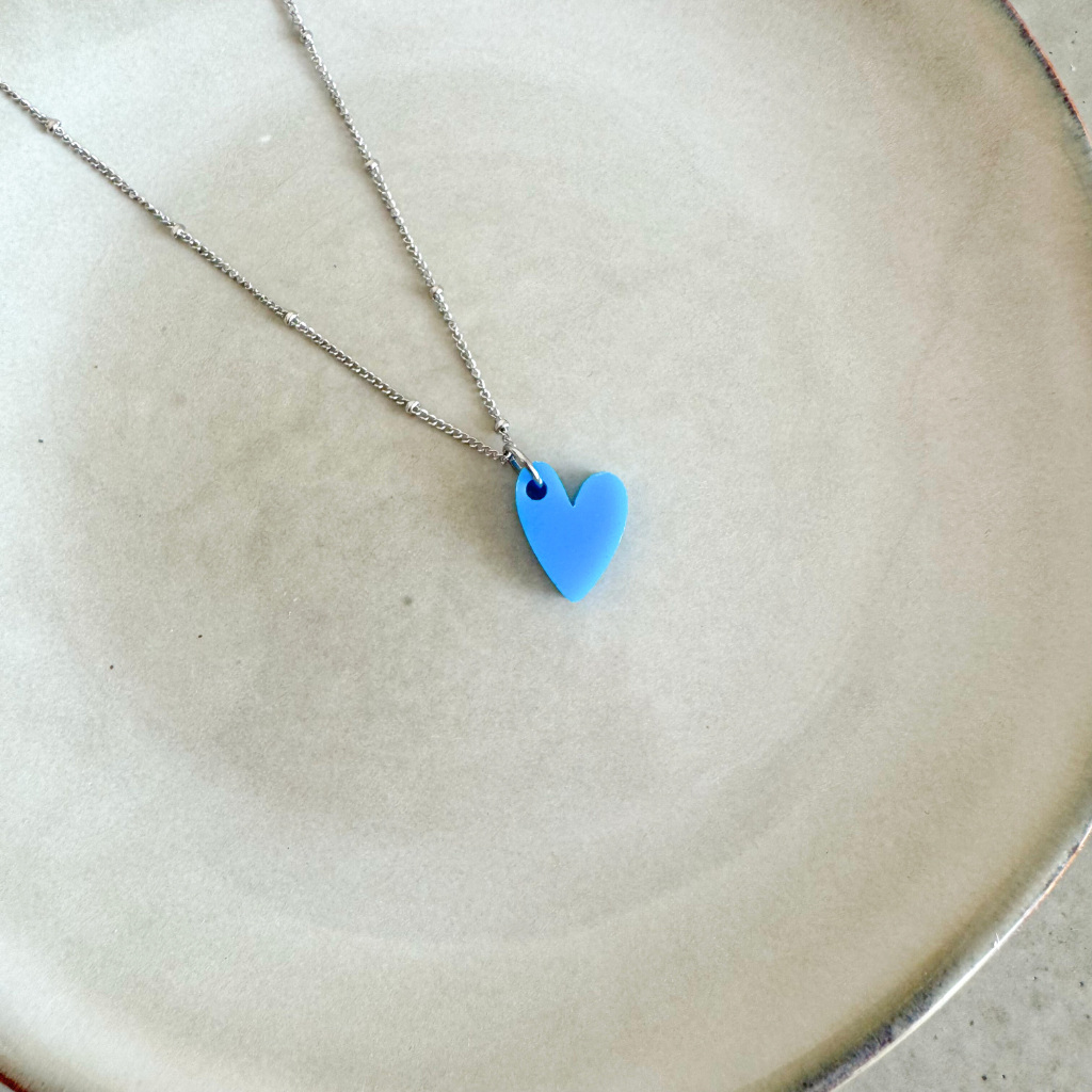 Ketting Lume Charms | Heart Blue Silver