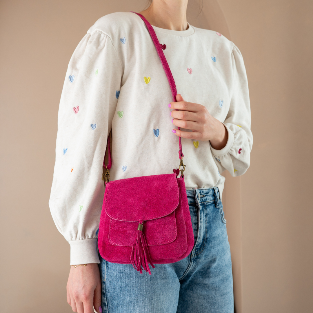 Schoudertas Lieve | Fuchsia
