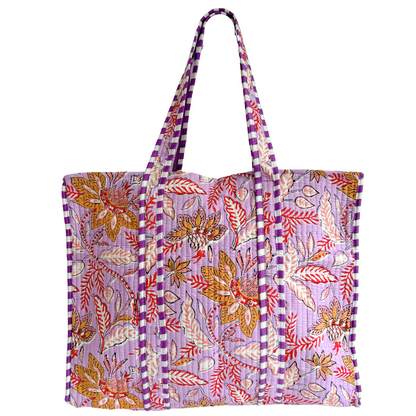 Tote Bag Veerle | Flowers Lila