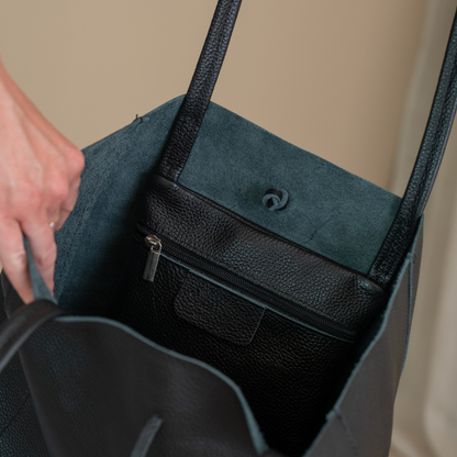 Shopper (Leder) Liene | Schwarz
