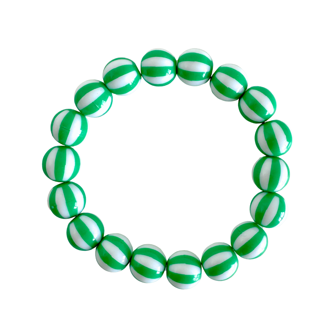 Bold Beads Armband Beach | Groen - 12 mm