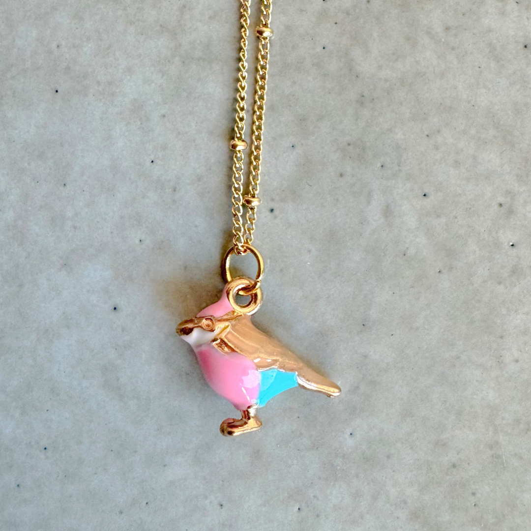 Ketting Bird | Pink