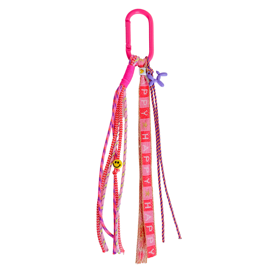 Telefonkabel kurz | Fuchsia-Türkis