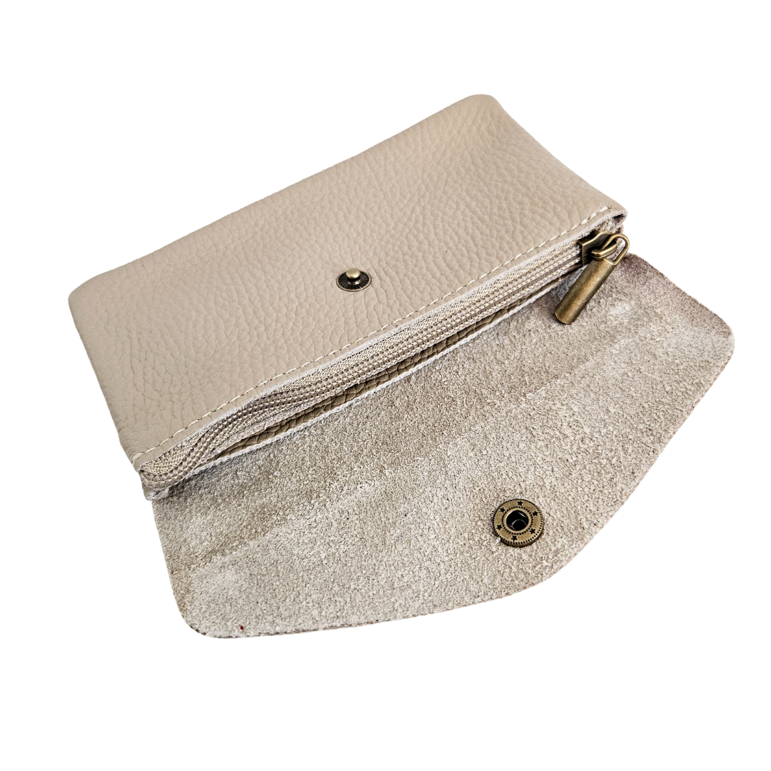 Leather wallet (large) | Taupe