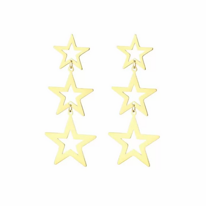 Statement Oorbellen Stars | Goud