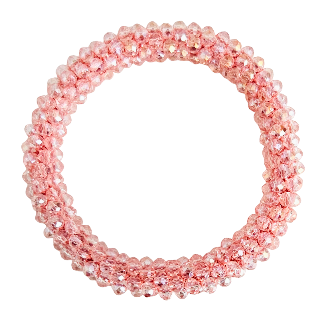 Roll On Facet Bracelet | Salmon pink