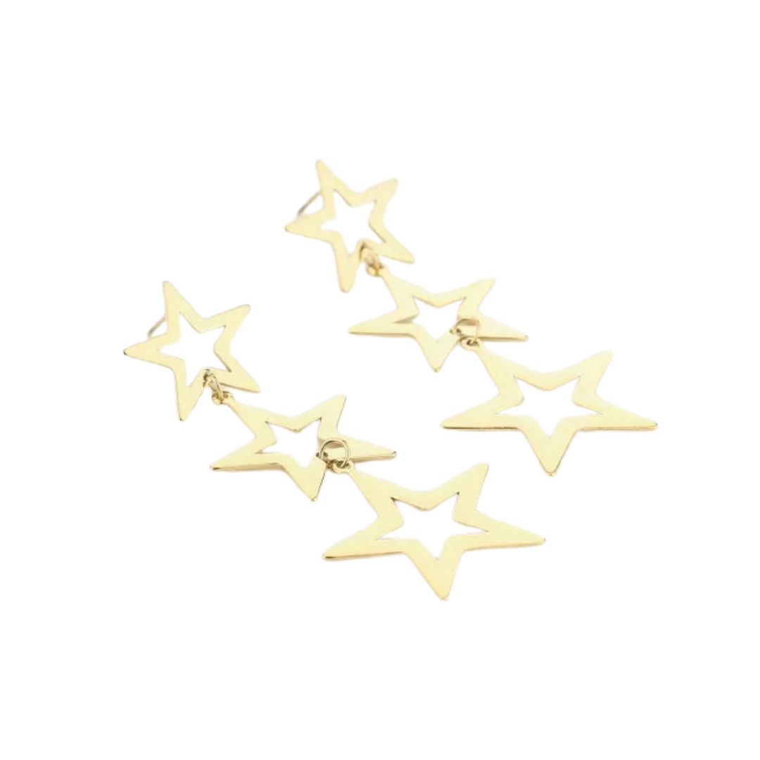 Statement Oorbellen Stars | Goud