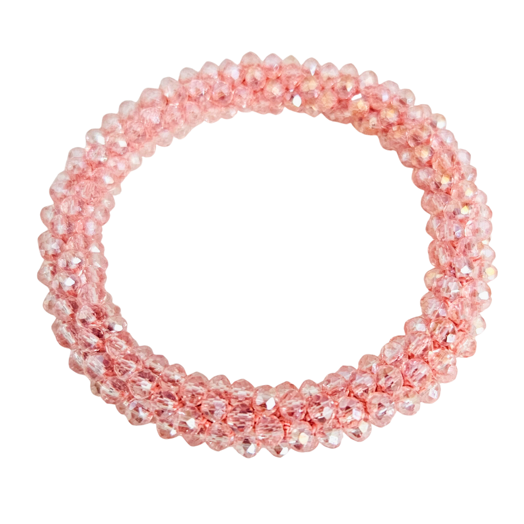 Roll On Facet Bracelet | Salmon pink