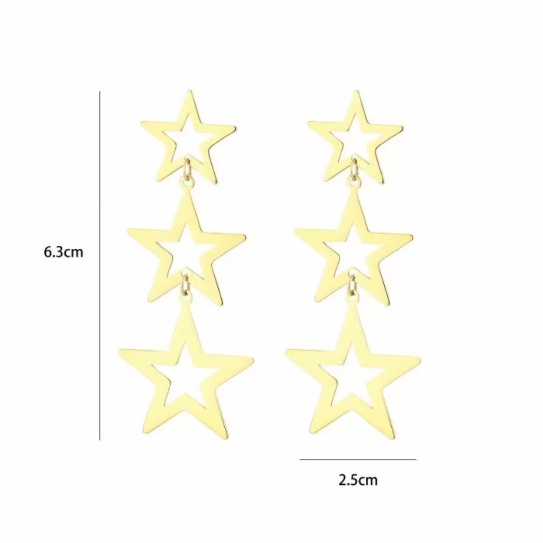 Statement Oorbellen Stars | Goud