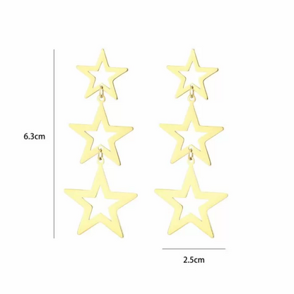 Statement Oorbellen Stars | Goud