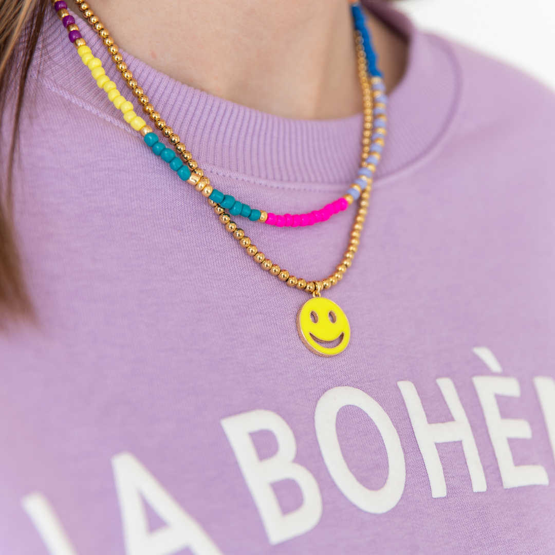 Ketting Smile | Neon Geel