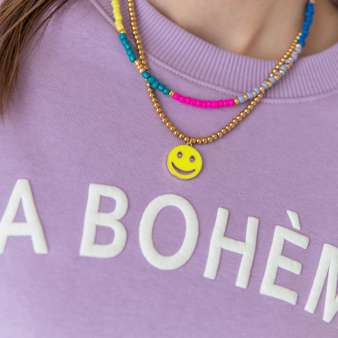 Halskette Lächeln | Neongelb