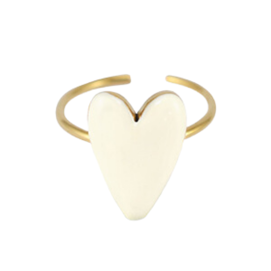 Ring Hart | Ivory Goud