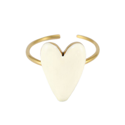 Ring Hart | Ivory Goud