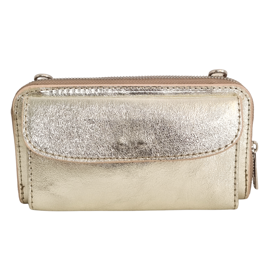 Shoulder bag - Wallet | Gold Metallic