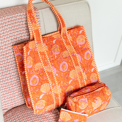 Tote Bag Veerle | Flowers Oranje