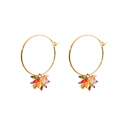 Oorbellen Zirkonia Flower | Multicolors 02