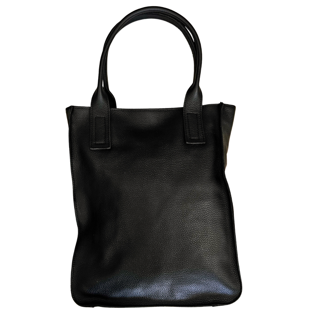 Shopper (leather) Jade | Black