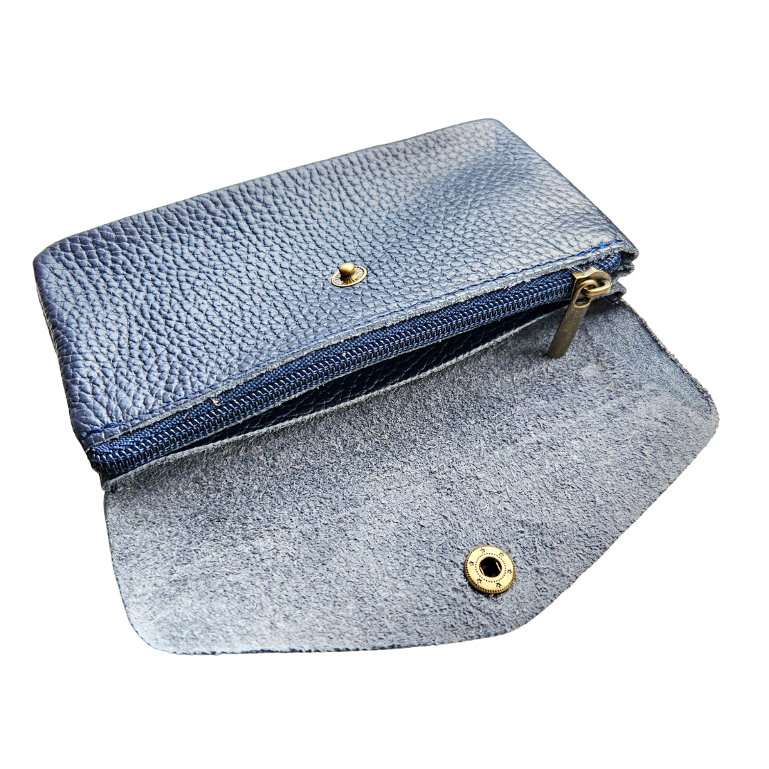 Leather wallet (large) | Dark blue
