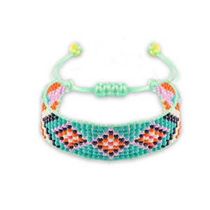 Armband Schuifknoop | Mint - Lila