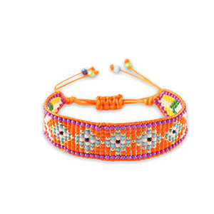 Armband Schuifknoop | Oranje Mix