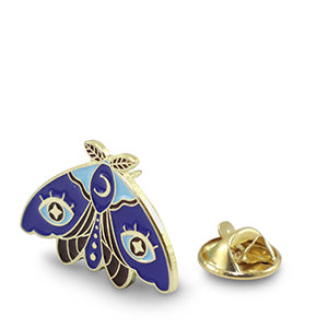 Pin Nachtvlinder Blue-Gold