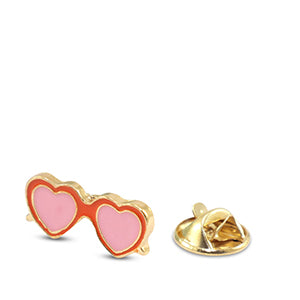 Pin Zonnebril Hart Pink-Red-Gold