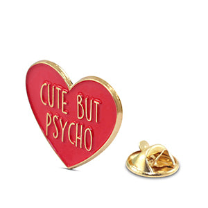 Pin Hart &quot;Cute but psycho&quot; Red-Gold
