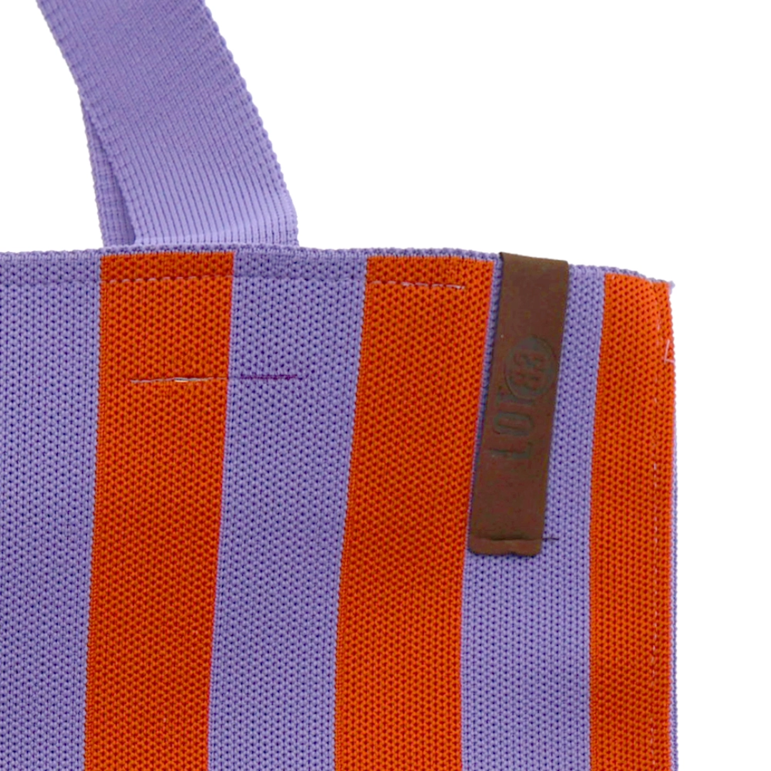 Shopper Lara | Strepen Lila-Papaya