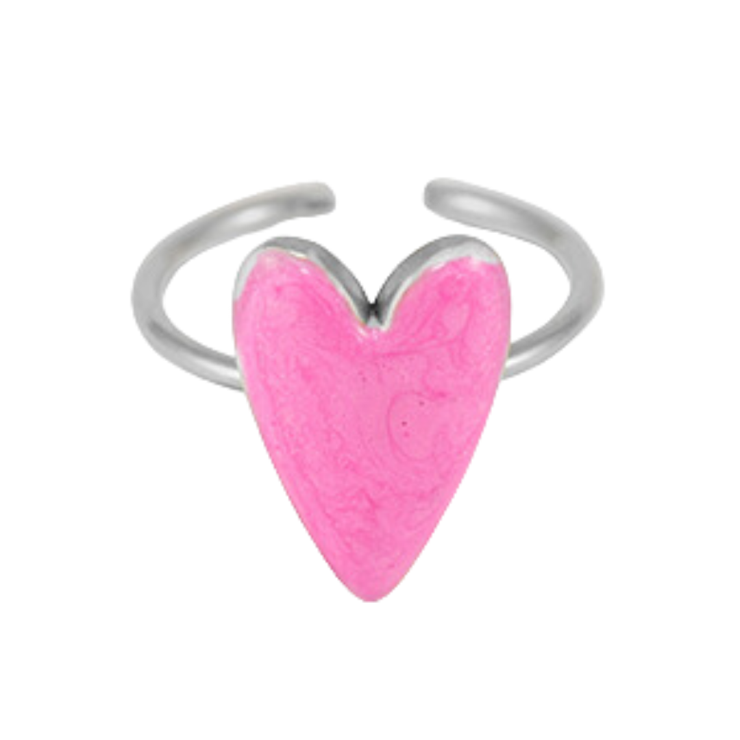 Ring Hart | Pearl Pink Zilver