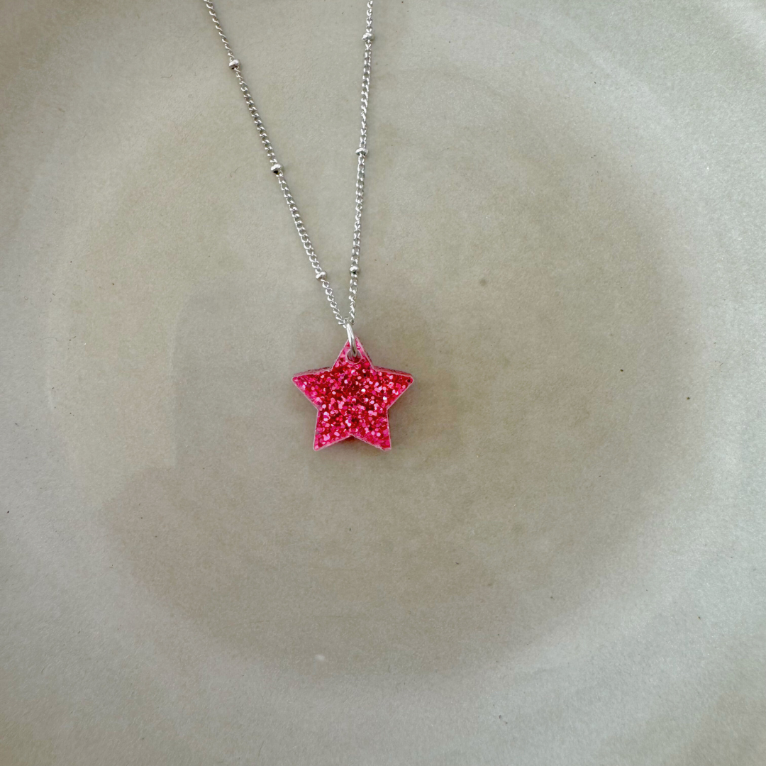 Ketting Lume Charms Festive | Star - Magenta